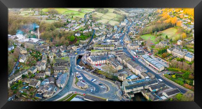 The Village of Holmfirth Framed Print by Apollo Aerial Photography