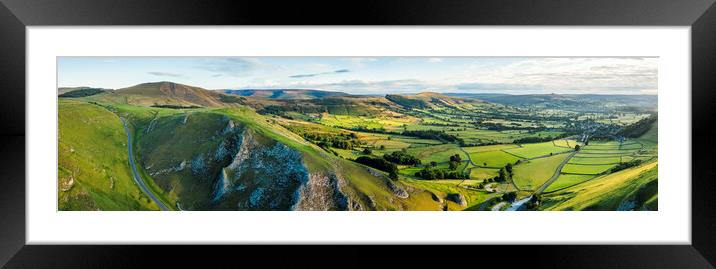 Hope Valley Panoramic Framed Mounted Print by Tim Hill