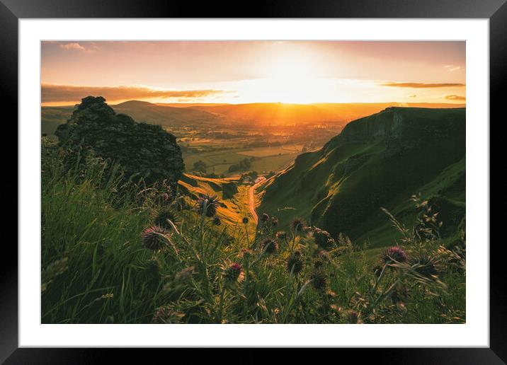 Winnats Pass Sunrise Framed Mounted Print by Tim Hill