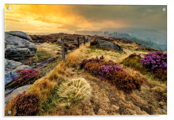 Peak District Sunrise, Surprise View Acrylic by Tim Hill