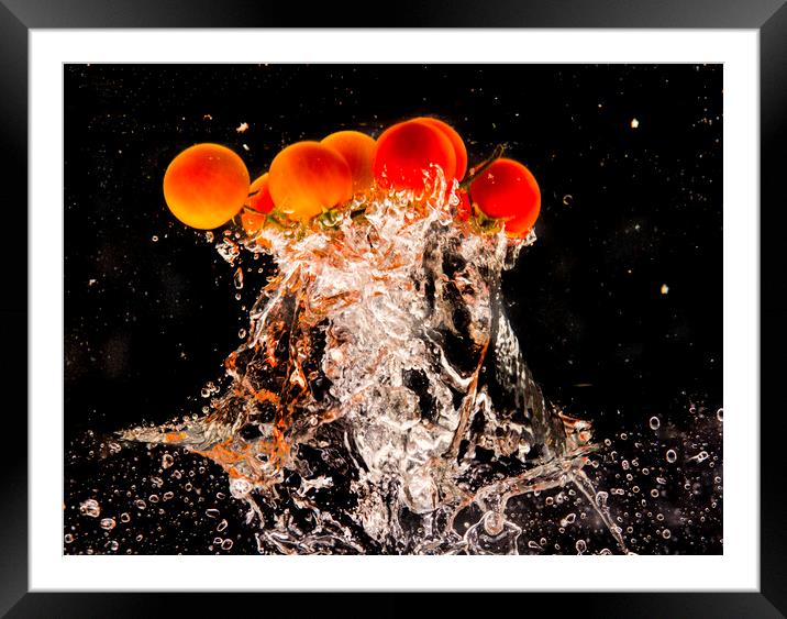 Tomato Eruption Framed Mounted Print by kathy white