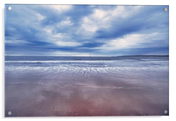 Filey seascape Acrylic by Tim Hill