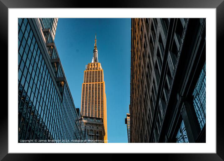 Empire State Building Framed Mounted Print by James Brodnicki