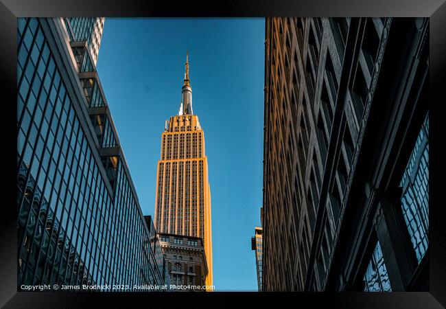Empire State Building Framed Print by James Brodnicki