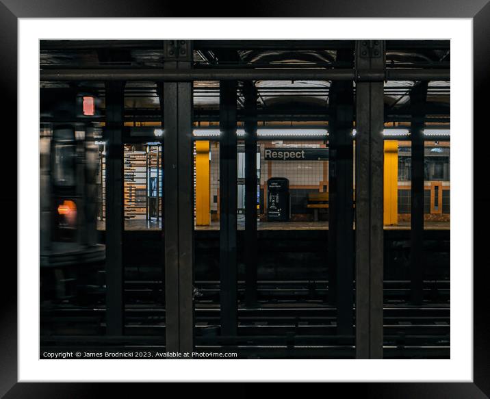 Franklin Avenue Subway Station Framed Mounted Print by James Brodnicki