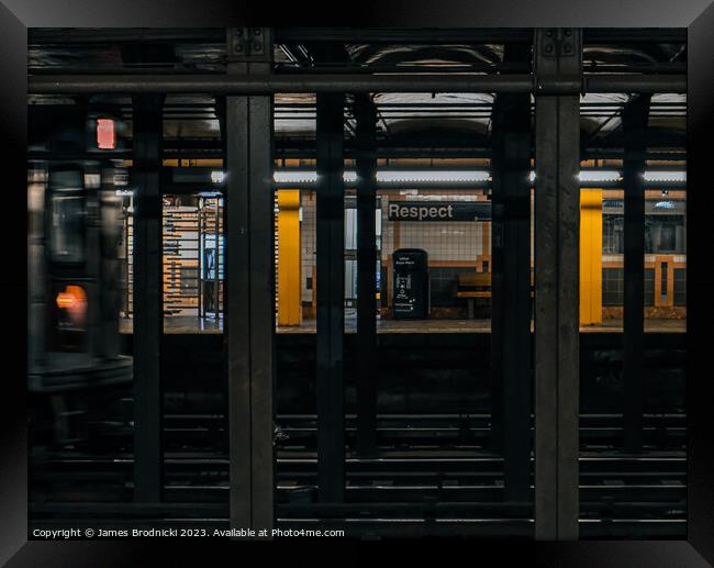 Franklin Avenue Subway Station Framed Print by James Brodnicki