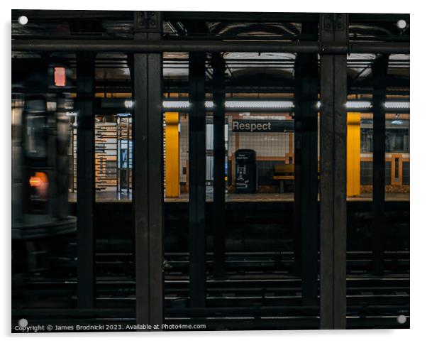 Franklin Avenue Subway Station Acrylic by James Brodnicki
