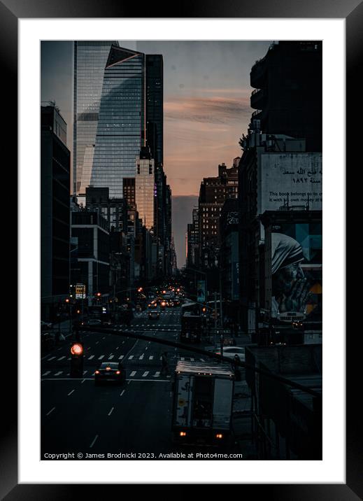 New York Street Framed Mounted Print by James Brodnicki