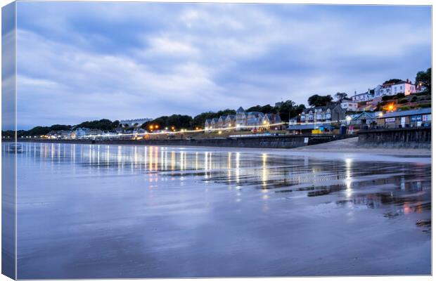 Filey Seafront Reflections Canvas Print by Tim Hill