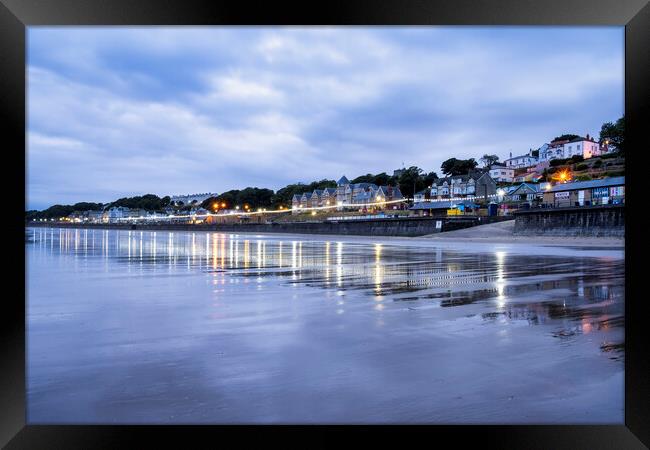 Filey Seafront Reflections Framed Print by Tim Hill