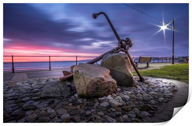 Filey Seafront Anchor Print by Tim Hill