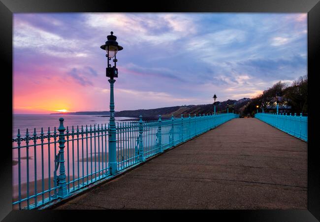 Scarborough South Bay Sunrise Framed Print by Tim Hill