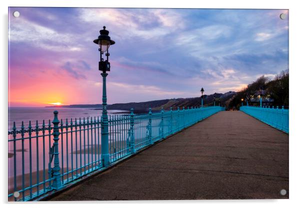 Scarborough South Bay Sunrise Acrylic by Tim Hill