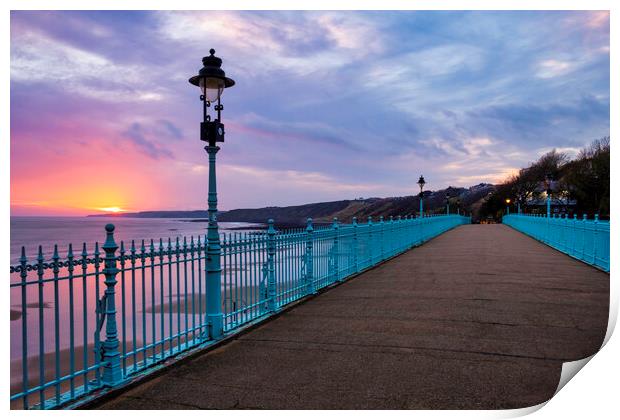Scarborough South Bay Sunrise Print by Tim Hill