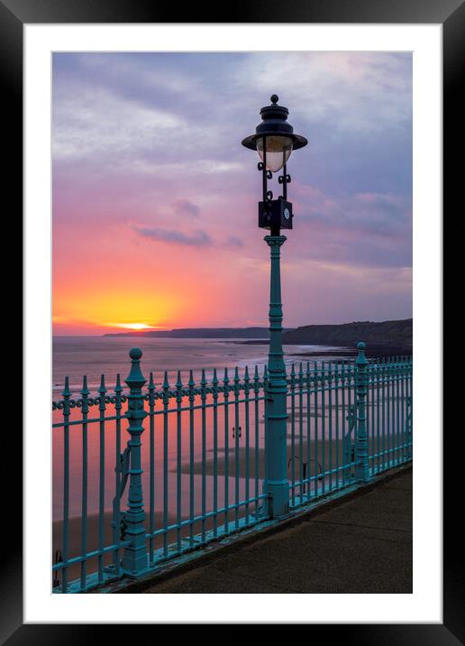 Majestic Sunrise over Scarborough South Bay Framed Mounted Print by Tim Hill