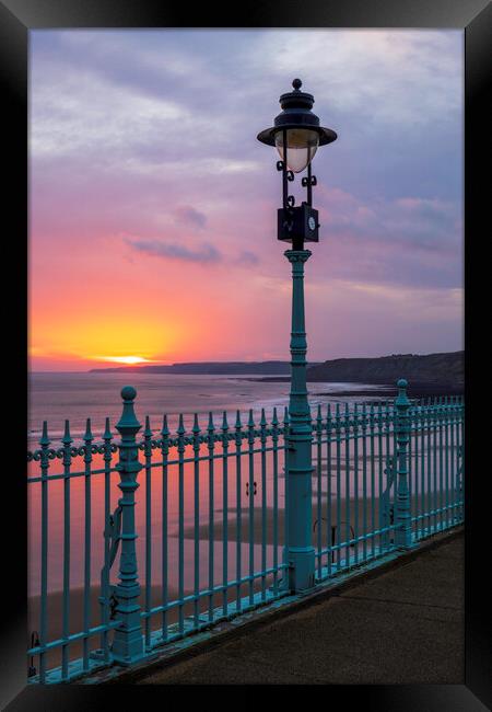 Majestic Sunrise over Scarborough South Bay Framed Print by Tim Hill