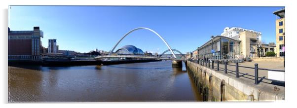 Majestic Bridges Overlooking Newcastle Quayside Acrylic by Steve Smith