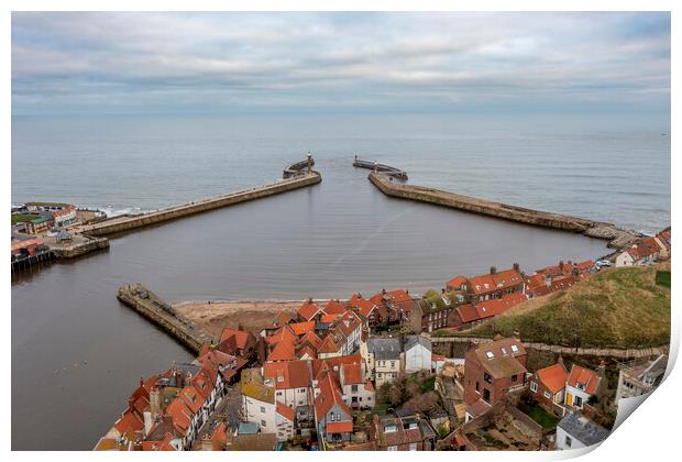 Whitby Town Print by Steve Smith