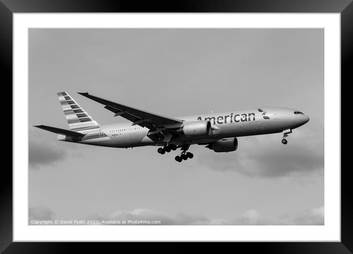 American Airlines Boeing 777-223      Framed Mounted Print by David Pyatt