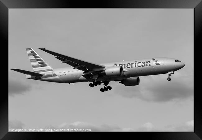 American Airlines Boeing 777-223      Framed Print by David Pyatt