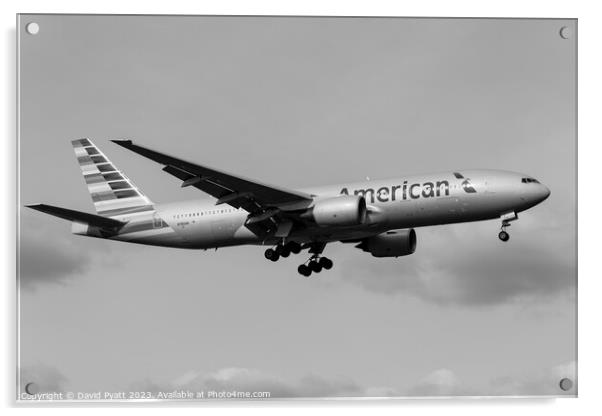 American Airlines Boeing 777-223      Acrylic by David Pyatt