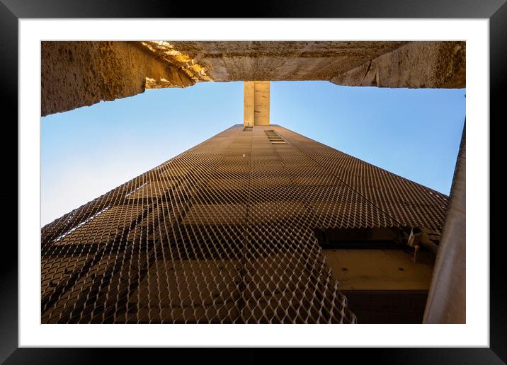 Barrakka Lift Abstract View In Valletta Framed Mounted Print by Artur Bogacki