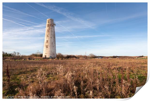 Leasowe Lighthouse Print by Philip Brookes