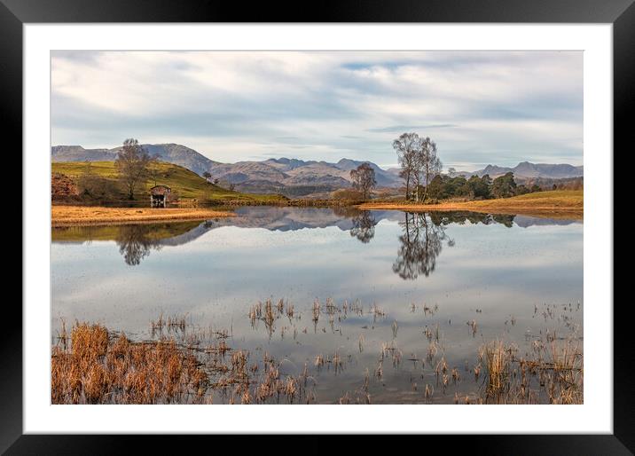 Serene Reflection at Wise Een Tarn Framed Mounted Print by James Marsden
