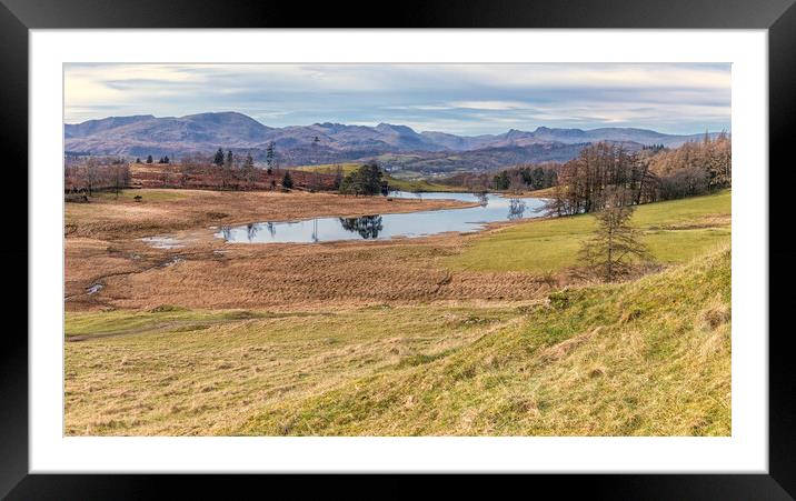 View of Wise Een Tarn Framed Mounted Print by James Marsden