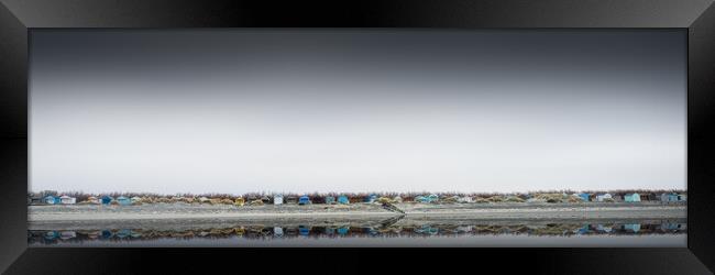 West Wittering Beach Huts Panorama Framed Print by Mark Jones