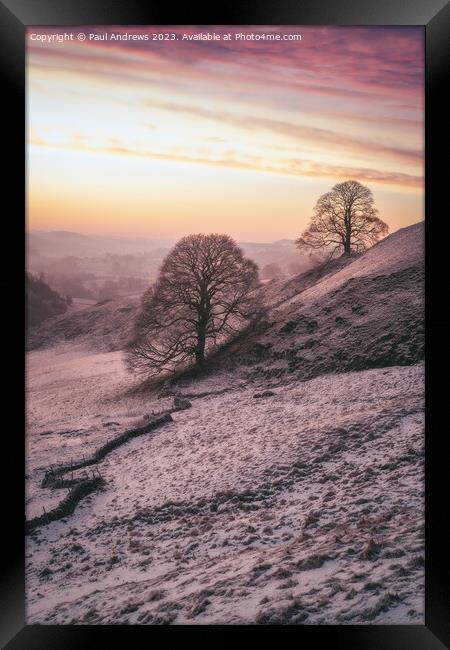 Chrome Hill Sunrise Framed Print by Paul Andrews