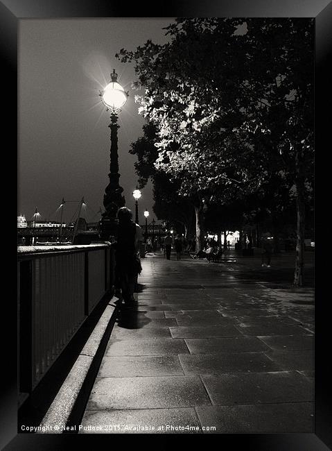 Film Noir on the South Bank Framed Print by Neal P