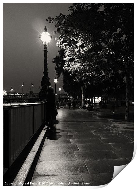 Film Noir on the South Bank Print by Neal P