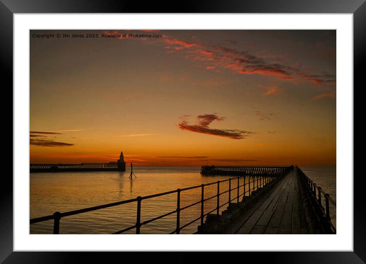 February sunrise at the river mouth Framed Mounted Print by Jim Jones