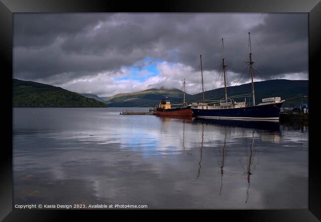 Historic Clyde Puffers in Inveraray Harbour  Framed Print by Kasia Design