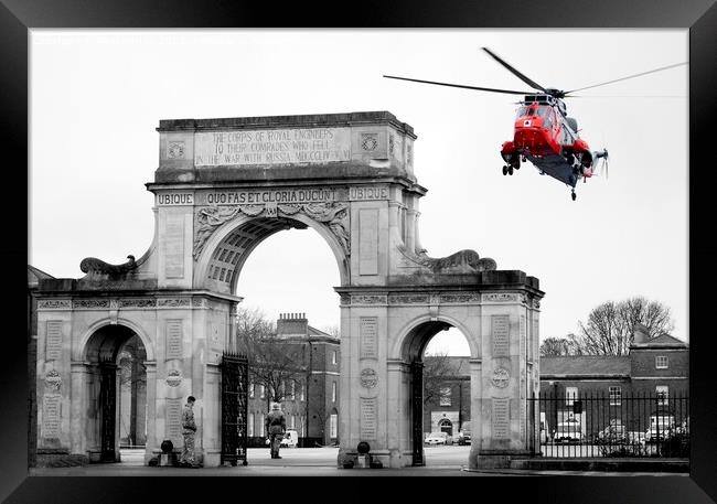 Sea King With Arch Framed Print by Paul Herron