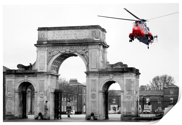 Sea King With Arch Print by Paul Herron