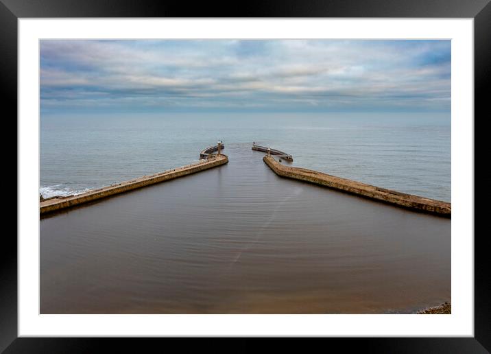 Whitby Town Framed Mounted Print by Steve Smith