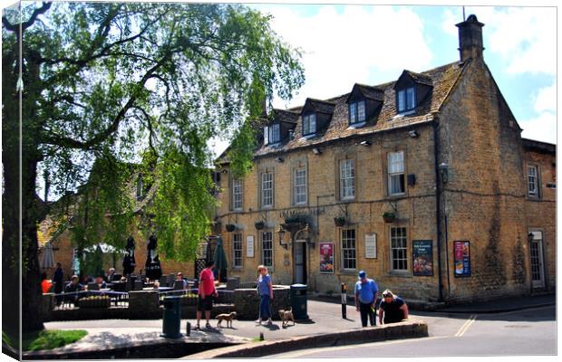 Old Manse Hotel Bourton on the Water Cotswolds Canvas Print by Andy Evans Photos