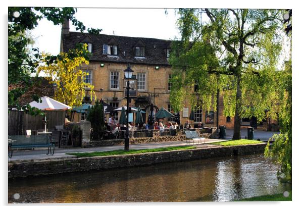 Old Manse Hotel Bourton on the Water Cotswolds Acrylic by Andy Evans Photos