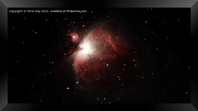 M42 The Orion Nebula Framed Print by Chris Day