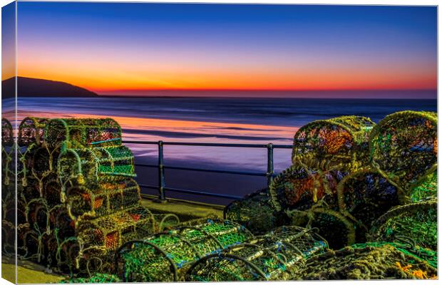 Serene Sunrise over Filey Brigg Canvas Print by Tim Hill