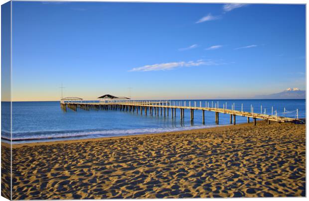 Lara Beach Antalya Turkey Canvas Print by Steve Smith