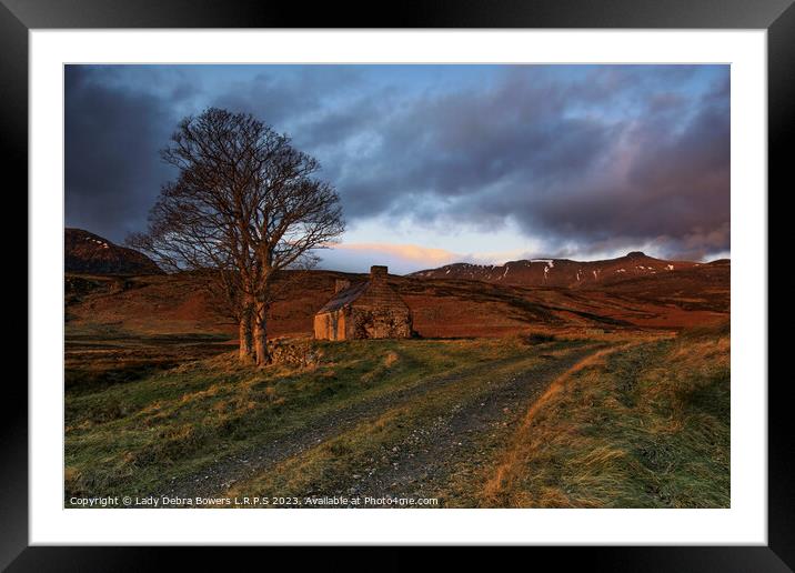 Sunrise at Loch Loyal Framed Mounted Print by Lady Debra Bowers L.R.P.S