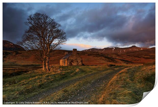 Sunrise at Loch Loyal Print by Lady Debra Bowers L.R.P.S