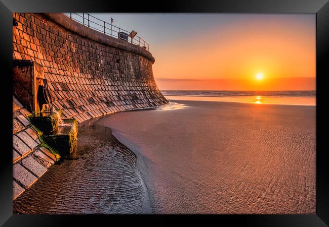 Filey Beach Sunrise Framed Print by Tim Hill