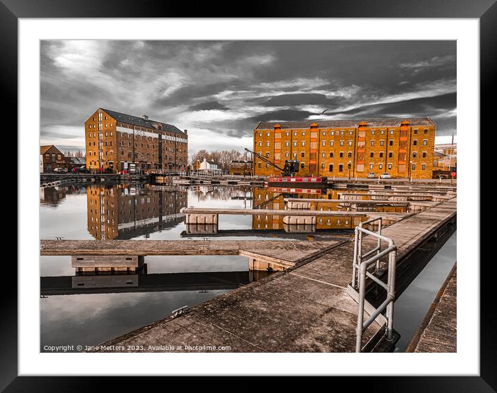 The Docks Framed Mounted Print by Jane Metters