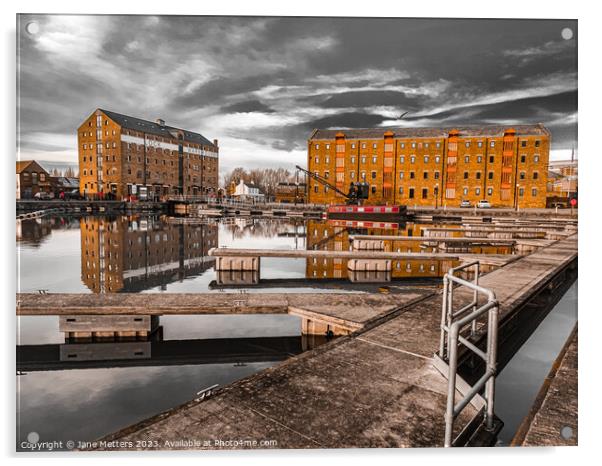 The Docks Acrylic by Jane Metters