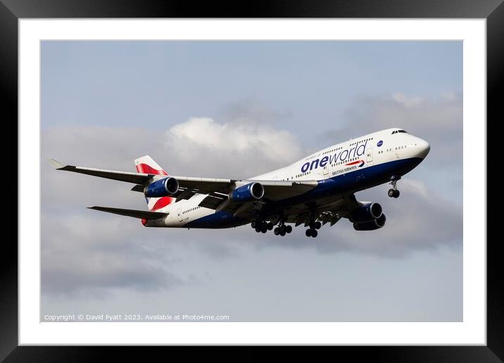 British Airways Boeing 747-436    Framed Mounted Print by David Pyatt