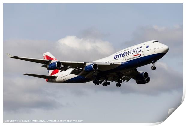  British Airways Boeing 747-436    Print by David Pyatt